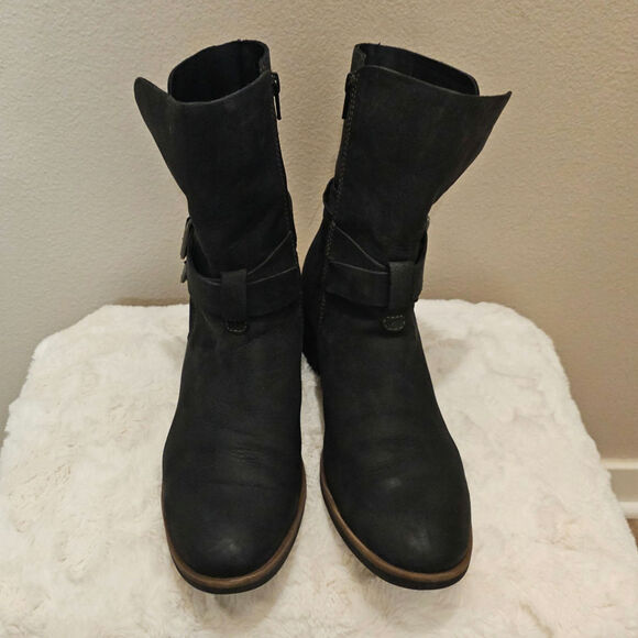 Korks Women's Suede Leather Friar Ankle Harness Boots Size 9.5 - Picture 3 of 9